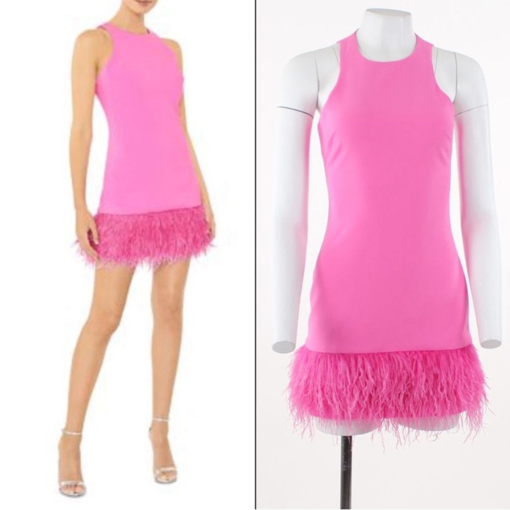 Likely Cami Feather Trim Dress